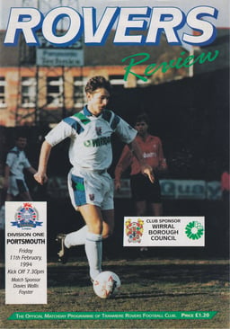 Tranmere Rovers v Portsmouth Match Programme 1994-02-11